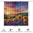 thumbnail image 2 of 4Pcs Floral Oil Painting Shower Curtain Set with Rugs, Toilet Lid Cover and Bath Mat, Purple Butterfly Rustic Field Bathroom Curtains Decor Shower Curtains, 72" x 72", 2 of 8
