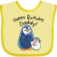 thumbnail image 3 of Inktastic Happy Birthday, Daddy- Cute Penguins Boys or Girls Baby Bib, 3 of 4