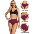 thumbnail image 2 of ADREAMLY High Cut Panties for Women Plus Size Full Coverage Briefs Breathable Cotton Underwear, 5 Pack, 2 of 7