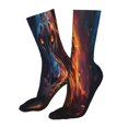 thumbnail image 5 of Fuzoiu Forest Cool Lion Print Crew Socks,Casual Athletic Gym LightWeight Thin Socks,Casual Crew Socks for Men Woman,Calf Length Crew Socks, 5 of 7
