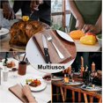 thumbnail image 3 of Hisemy Juego de 48 Cubiertos de Acero Inoxidable, Juego De Cubiertos Para 8 Personas,con Cuchillo de Carne, Cuchillo Normal,Vajilla para el Hogar, Restaurante, Aptas para el lavavajillas (Plata), 3 of 7