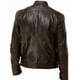 thumbnail image 2 of Chaqueta de piel sintética con cuello alto para hombre en estilo de traje de negocios y ajuste ceñido., 2 of 3