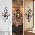 thumbnail image 6 of DefiDgd WWrought Iron Wall Mounted Candle Sconce Holder,Vintage Hollow-out Style Candle Stick Holder for Farmhouse Bedroom Living Room Dining Home Weddings Decoration(Black), 6 of 6