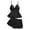 Black, variant on Women's St Patrick's Day Pajamas, 2 Piece Pajama Set - Deep V-Neck Sleeveless Lace Vest & Short Pant, Skin-Friendly Breathable Loungewear,Size:XL
