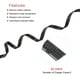thumbnail image 5 of 30AWG Silicona Cinta Cable 5 Pines 30 Calibre Plano Cable Flexible Silicona Alambre 30 m/ Cable de Cobre Negro Trenzado Estañado de 100 Pies, 5 of 7