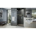 thumbnail image 3 of DreamLine Elegance Plus 34-34 3/4 in. W x 72 in. H Frameless Pivot Shower Door in Brushed Nickel, 3 of 7