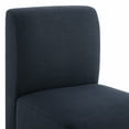 thumbnail image 3 of CHITA Upholstered Dining Chairs with Casters Set of 2,Modern Armless Accent Chair with Wheels for Bedroom Reading Room Living Room, Blue Fabric, 3 of 11