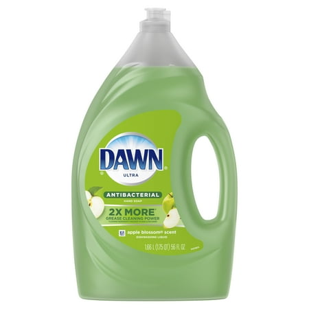 Dawn Ultra Antibacterial Hand Soap, Dishwashing Liquid Dish Soap Apple Blossom 56 oz