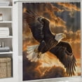 thumbnail image 6 of Orinice Bald Eagle Clouds Sunset Bathroom Decor Set, Colorful Luxurious Graphic Print Polyester Fabric Fashion Shower Curtain with Hooks, Waterproof Washable for Bathroom Decoration 36x72, 6 of 7