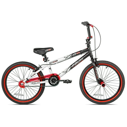 20" Kent Bicycle Ambush BMX Bicycle, Fits Rider 4'2"-5', Red/White/Black, Child, Unisex