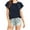 Navy, variant on gakvbuo Plus Size Summer Tops For Women 2023 Trendy Women Casual T-shirt Print Round Neck Short Sleeve Pullover Blouse Tops