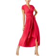 thumbnail image 2 of Vestido cruzado Michael Kors alto-bajo para mujer rosa XX-Small, 2 of 2