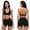 Black, variant on Workout sets for women Backless Halter Sports Bra and Cross-over Shorts with Pockets for gym,Yoga,Pilates M Pink
