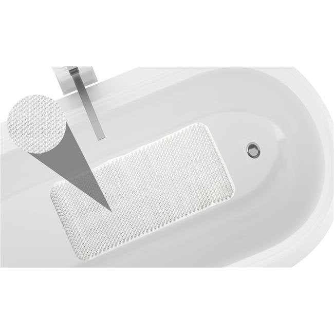 Carnation Home Fashions Bamboo Look Vinyl Bath Tub Mat White 16 x32