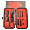 thumbnail image 6 of 7pcs Manicure set, Nail Clippers Kit, Stainless Steel Manicure Kit, Nail Clipping Tools Portable Travel Grooming Kit, The Best Gift with Luxurious Case (Black-7), 6 of 6