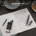 thumbnail image 5 of Parker IM Fountain Pen | Black Lacquer with Gold Trim | Medium Nib with Blue Ink Refill | Gift Box, 5 of 7