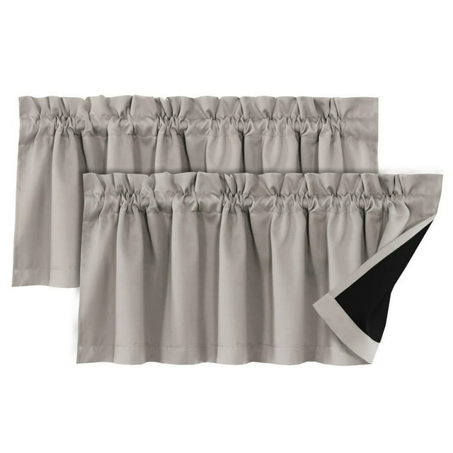Solid Color Curtain Valance Curtain Valance with Blackout Coating Chic Blackout Valance Set Stylish Light-blocking Window