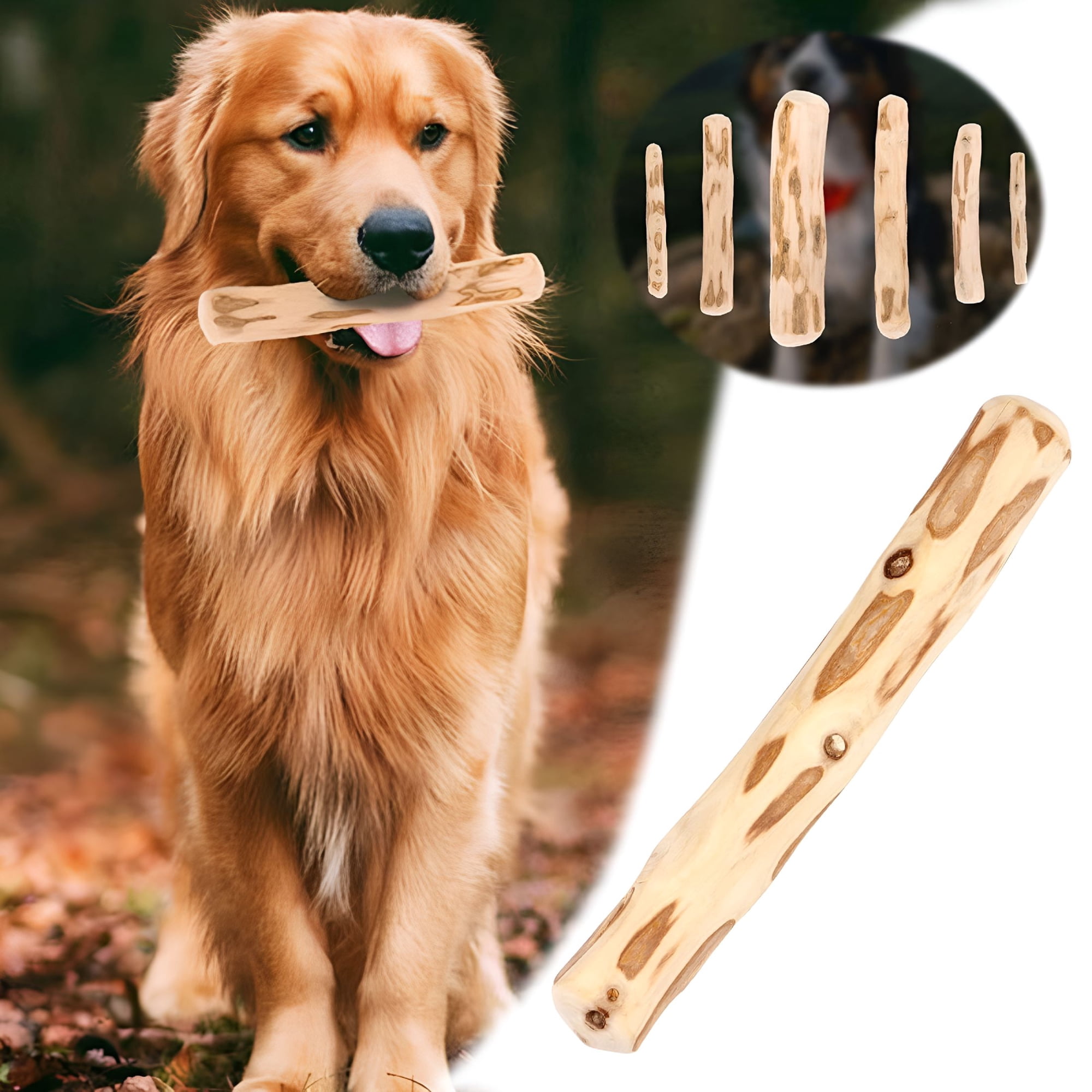 BESTSKY 2026 New Organic Coffee Wood Dog Chews Natural Teeth Cleaning Stress Relief Chew Toys for Aggressive Chewers for Teething,Chewing,Training,Playtime,Indoor,Outdoor