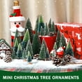 thumbnail image 5 of Ayieyill 35Pcs Mini Christmas Trees Bottle Brush Trees with Pine Cone Snow Powder, Christmas Village Sets, 5 of 6