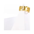 thumbnail image 5 of Silvora Gothic Open Ring 18K Gold Plated Link Chain Ring Statement Stacking Band for Women, 5 of 7