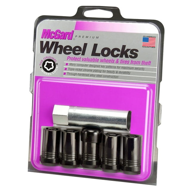 McGard Wheel Access Wheel Lock 25515BK Lug Nut Lock; 14 Millimeter x 1.5 Thread Size; 60 Degree Conical; Tuner Lug Use With Alloy Wheels Only; 0.91 Inch Threaded Length; 1.6 Inch Overall Length