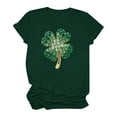 thumbnail image 4 of LSLJS Women's Mode Saint Patrick Imprimé Col Rond Manches Courtes Casual T-Shirt Haut, 4 of 4