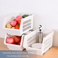 thumbnail image 4 of Storage Stackable Basket Removable Shelves Plastic Storage Rack Holder Stackable Stackable Basket Large Stack of Storage Baskets for Vegetables, Fruits, Foods Storage Basket Organizer (, 4 of 5