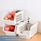 thumbnail image 4 of Cesta apilable de almacenamiento Estantes extraíbles Soporte de estante de almacenamiento de plástico Cesta apilable apilable Gran pila de cestas de almacenamiento para verduras, frutas, alimentos Or TUNC Sencillez, 4 of 5