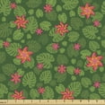 thumbnail image 1 of Exotic Upholstery Fabric by the Yard, Natural Theme Tropical Oasis Pattern Along Pink Flowers Green Palm Leaves Pattern, Decorative Fabric for DIY and Home Accents, Multicolor by Ambesonne, 1 of 5