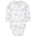 thumbnail image 2 of Gerber Baby Boy or Girl Gender Neutral Long Sleeve Onesies Bodysuits, 6-Pack, 2 of 8