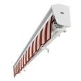thumbnail image 4 of Awntech 10' x 8' Destin Left Motorized Patio Retractable Awning, Burgundy/Tan Stripe, 4 of 7