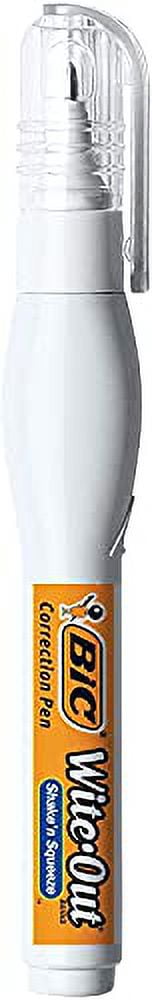 BIC Wite-Out Shake 'n Squeeze Correction Pen, 8 ml, White, 4 Count (WOSQPP418), 2 Pack