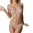 thumbnail image 1 of Gibobby Conjuntos de bragas de encaje Conjunto Lencería Tanga Y Bralette con Relleno Stretch Encaje Moda Push Up, Brasier y Pantie Nightwear Pantys Sexy(Rosa, B), 1 of 5
