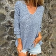 thumbnail image 2 of Womens Sweaters, V Neck Sweaters for Women, Winter Coarse Knit Pullover, Long Sleeve for Daily, 2 of 5