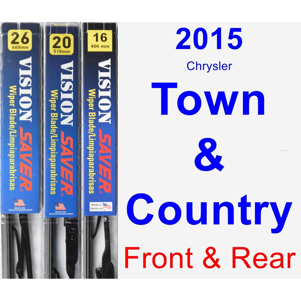 2015 Chrysler Town & Country Wiper Blade Set/Kit (Front & Rear) (3