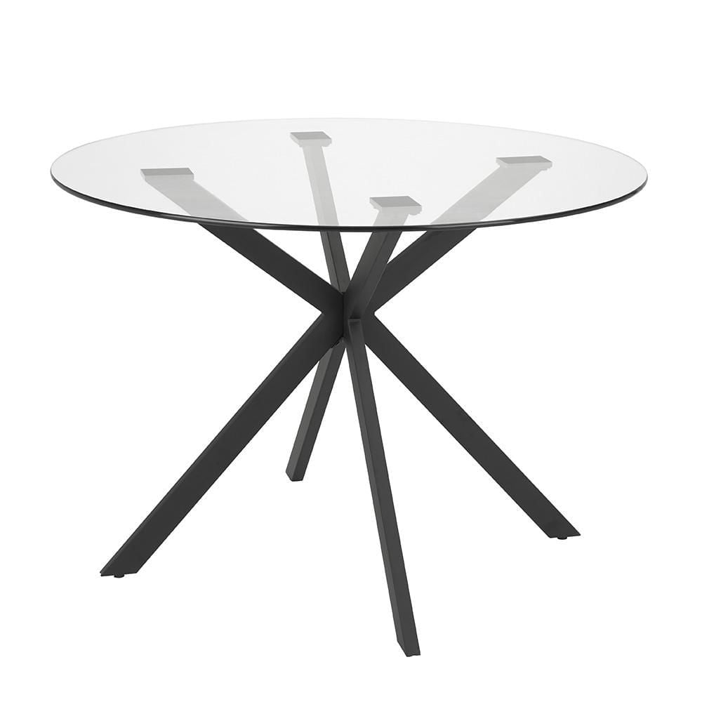 Home Gear Round Dining table with black X-base