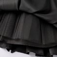 thumbnail image 5 of IBTOM CASTLE Toddler Girls Satin Short Puff Sleeve Flower Girl Dress Baby Girl Birthday Party Ruffle Formal Bowknot Wedding Guest Dress Black, 5 of 7