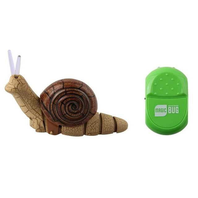 Milaget Motohomeau Remote Control Mock Fake Snail RC Toy Prank Insect Joke Scary Trick Snail Khaki