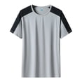 thumbnail image 6 of COSFO Summer T Shirts for Men Short Sleeve Colorblock Undershirts Crew Neck Pullover Workout Basic Regular Fit Mens Classic T-Shirt, 6 of 6