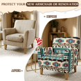 thumbnail image 6 of SCRAWLGOD Sofa Slipcover with Arms, Stay in Place Couch Sofa Cover Printed Banquet Chair Cover for Kids, Dogs, Cats, Southwest Aztec Horse Blue Red, 6 of 8