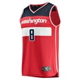 thumbnail image 2 of Men's Fanatics Carlton Carrington Red Washington Wizards Fast Break Replica Player Jersey - Icon Edition, 2 of 3