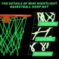 thumbnail image 3 of 6 Pcs Nightlight Basketball Hoop Net Sun Powered Luminous Sports Basketball Net Outdoor For Kids 12, 3 of 5
