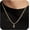 Gold-K, variant on Initial A-Z Letter Pendant Necklace for Men 18K Gold Plated Capital Initial Necklace Cuban Link Chain 4mm 20 Inch Jewelry Gift