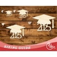 thumbnail image 3 of Unfinished Wood Grad Cap 2025 Shape | DIY Craft Cutout 4" / 1/2", 3 of 3