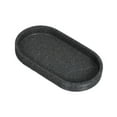 thumbnail image 4 of Bandeja de dispensador de jabón 7.8x3.9 pulgadas Sleek Forma ovalada bandeja de tocador versátil para cepillos de maquillaje accesorio decorativo Gris oscuro, 4 of 8
