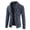 Navy, variant on Men's Long Sleeve Turtleneck Turndown Lapel Mid-Length Cardigan Jacket Solid Color Leisure Winter Turtleneck Knitting Cardigan Sweater Coats