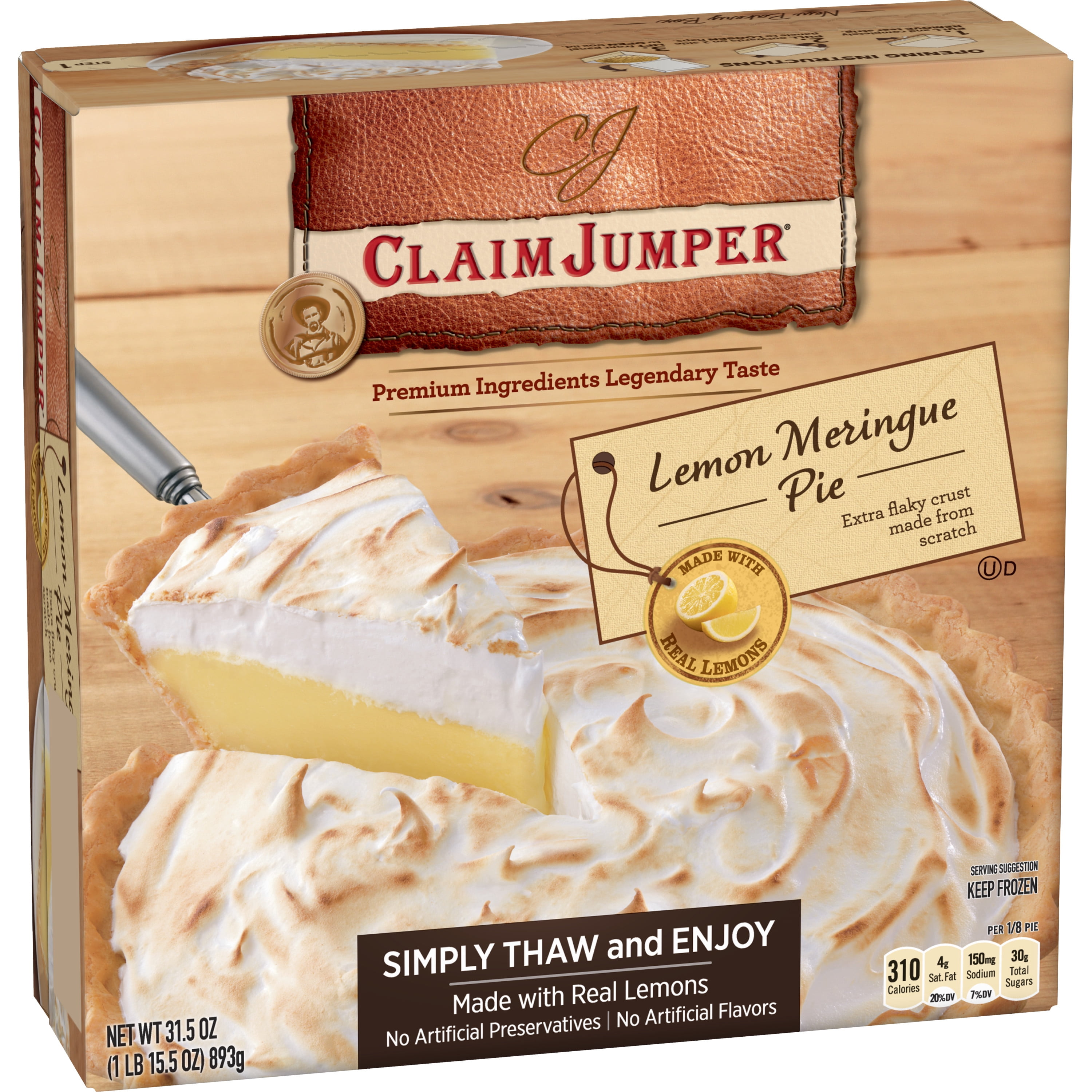 Claim Jumper Lemon Meringue Pie Frozen Dessert, 31.5 Ounce