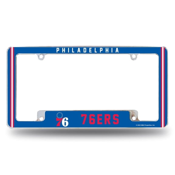 Philadelphia Basketball 76ers Chrome Metal License Plate Frame