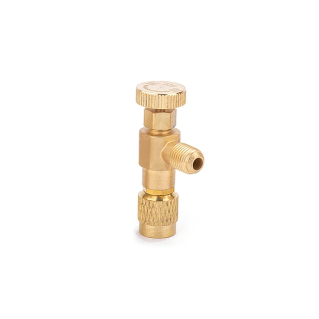 Válvula de carga refrigerante R22 1/4 pulgadas - 1/4 pulgadas de cobre Válvulas de control de flujo Tomshoo Válvula