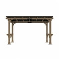 thumbnail image 2 of VEIKOUS 13' x 6' Outdoor Grill Gazebo, Heavy Duty BBQ Pergola W/Workstation Shelves for Garden, Patio, Light Mocha Brown, 2 of 17